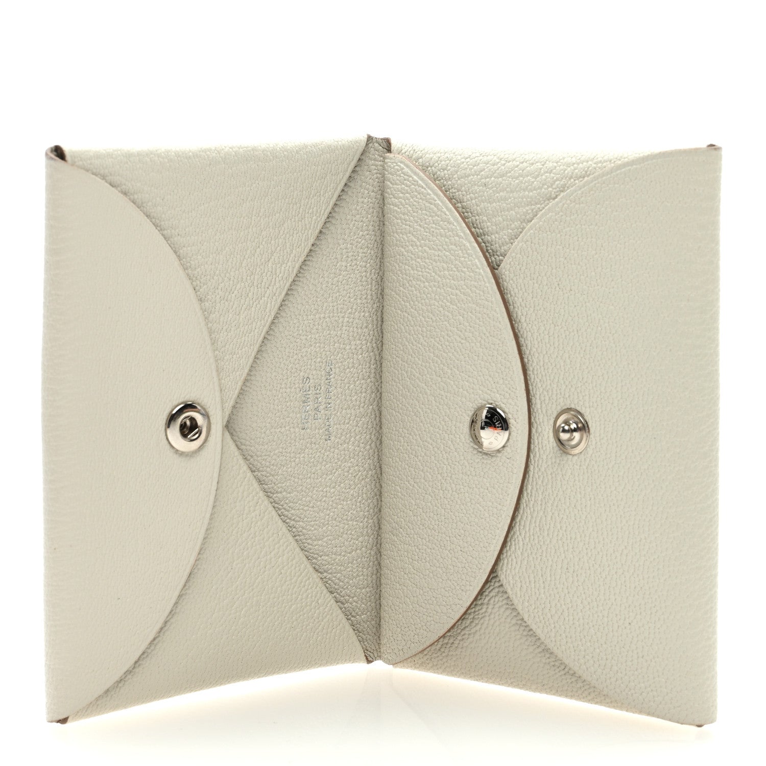 Hermes Chevre Mysore Calvi Duo Card Case Mushroom 5 of 6
