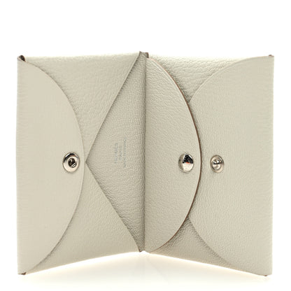 Hermes Chevre Mysore Calvi Duo Card Case Mushroom 5 of 6