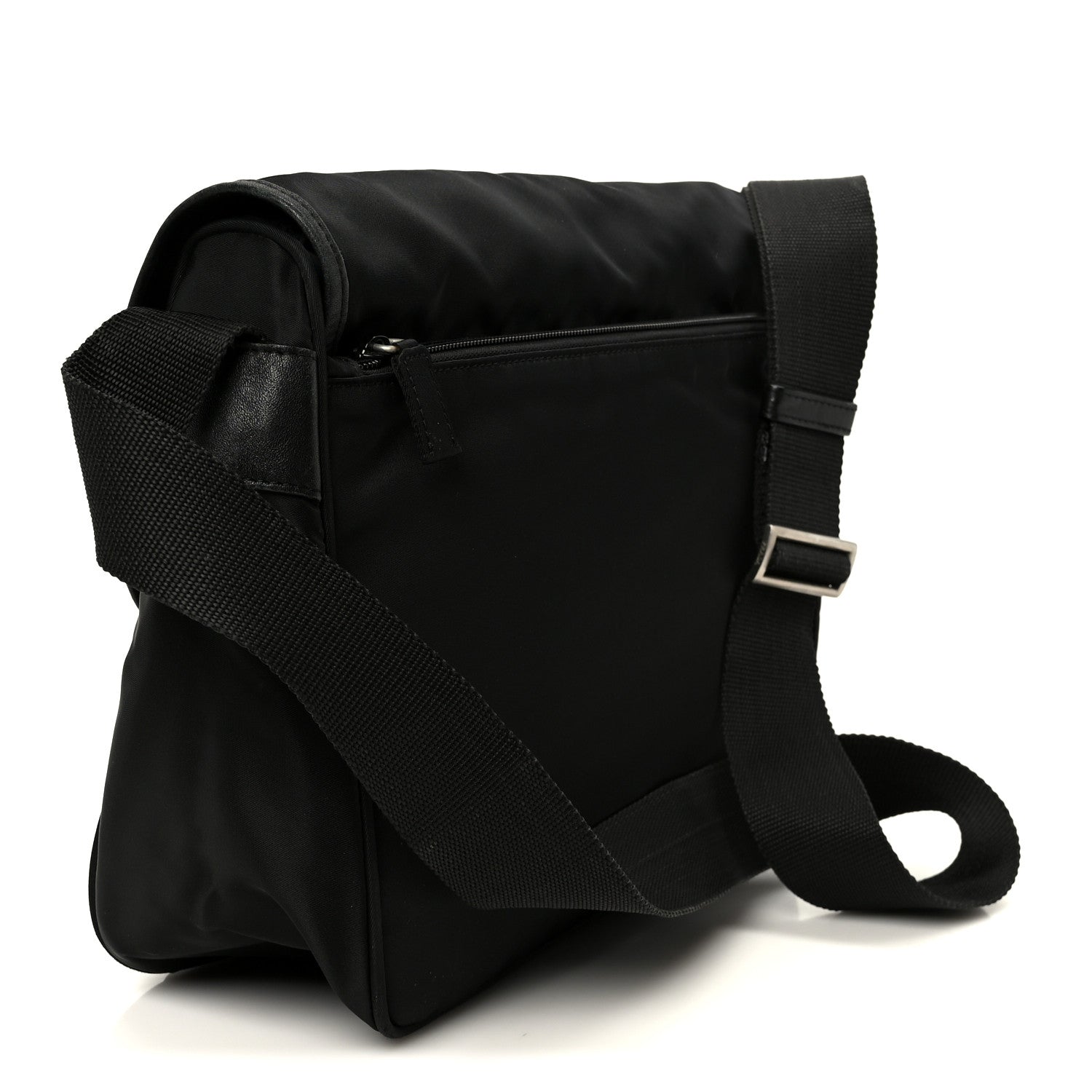 Prada Tessuto Nylon Messenger Bag Black 1869414 – FASHIONPHILE