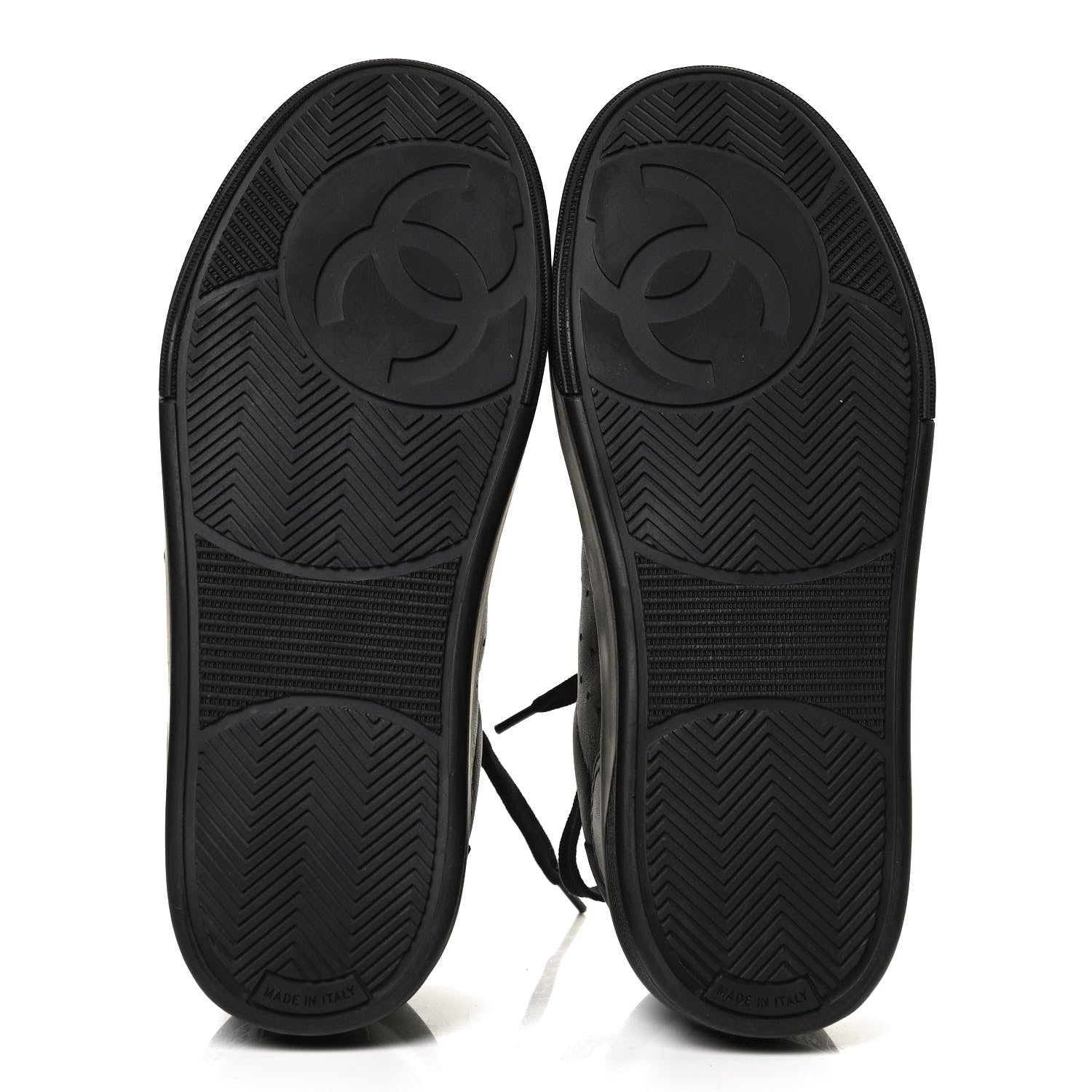 Chanel Calfskin Womens Logo Sneakers 35.5 Black 7 of 11