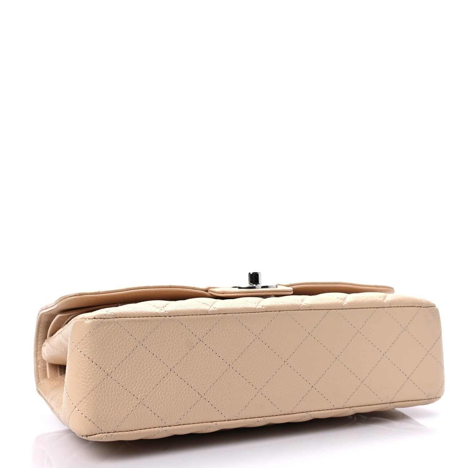 Chanel Caviar Quilted Medium Double Flap Beige 4 of 9