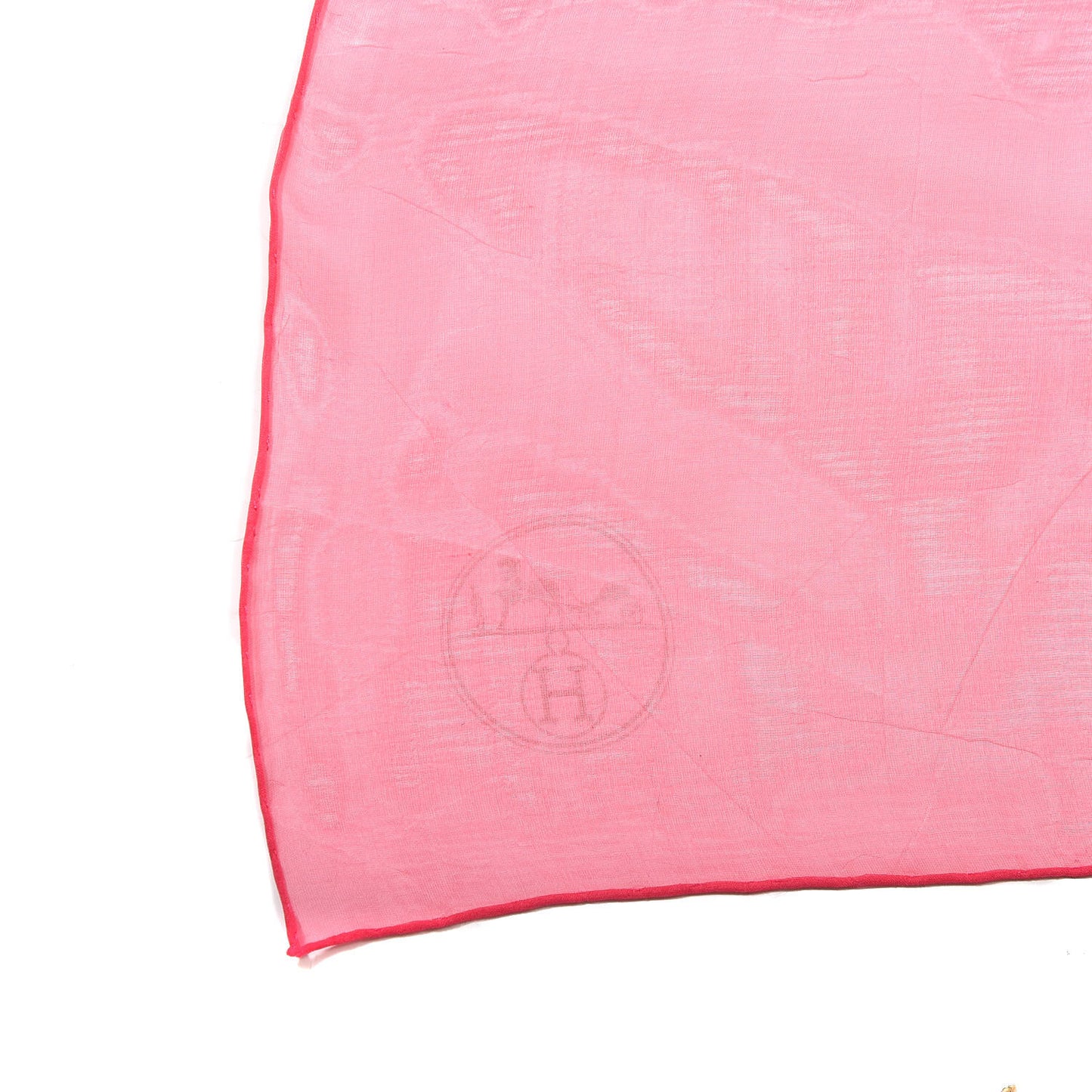 Silk Mousseline Colorblock Scarf 140 Framboise Rose Pale Fuchsia