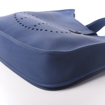 Hermes Taurillon Clemence Evelyne III GM Deep Blue 9 of 9