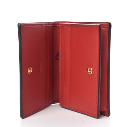 Gucci GG Supreme Monogram Blooms Card Case Wallet Beige Blue Navy Hibiscus Red 5 of 8