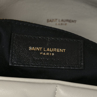 Saint Laurent Lambskin Quilted Medium Loulou Puffer Monogram Chain Satchel Crema Soft 6 of 9