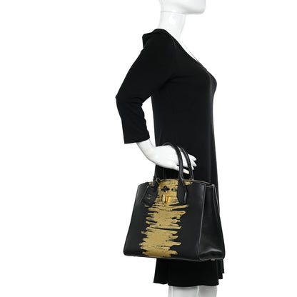 Louis Vuitton Calfskin Golden Light City Steamer MM Black 2 of 9