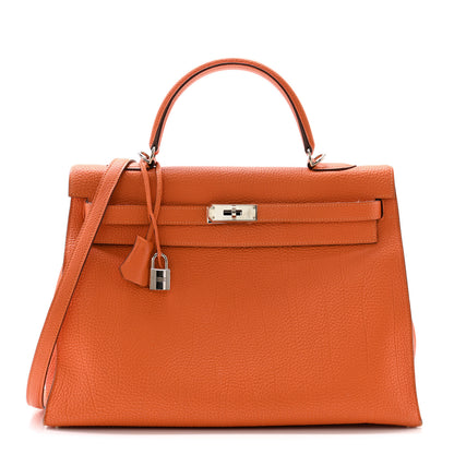Hermes Togo Kelly Sellier 35 Orange 1 of 15