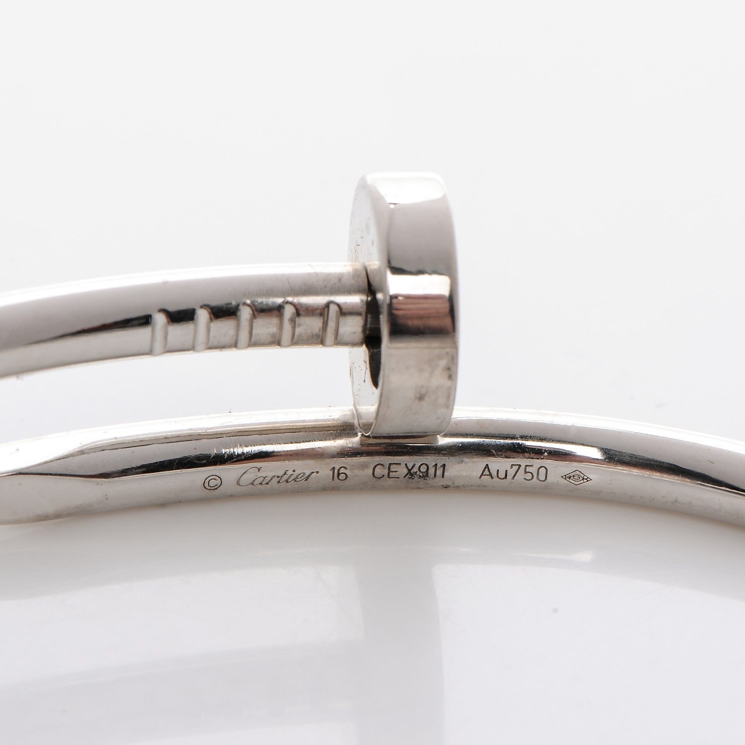Cartier 18K White Gold Juste Un Clou Bracelet 16 5 of 6