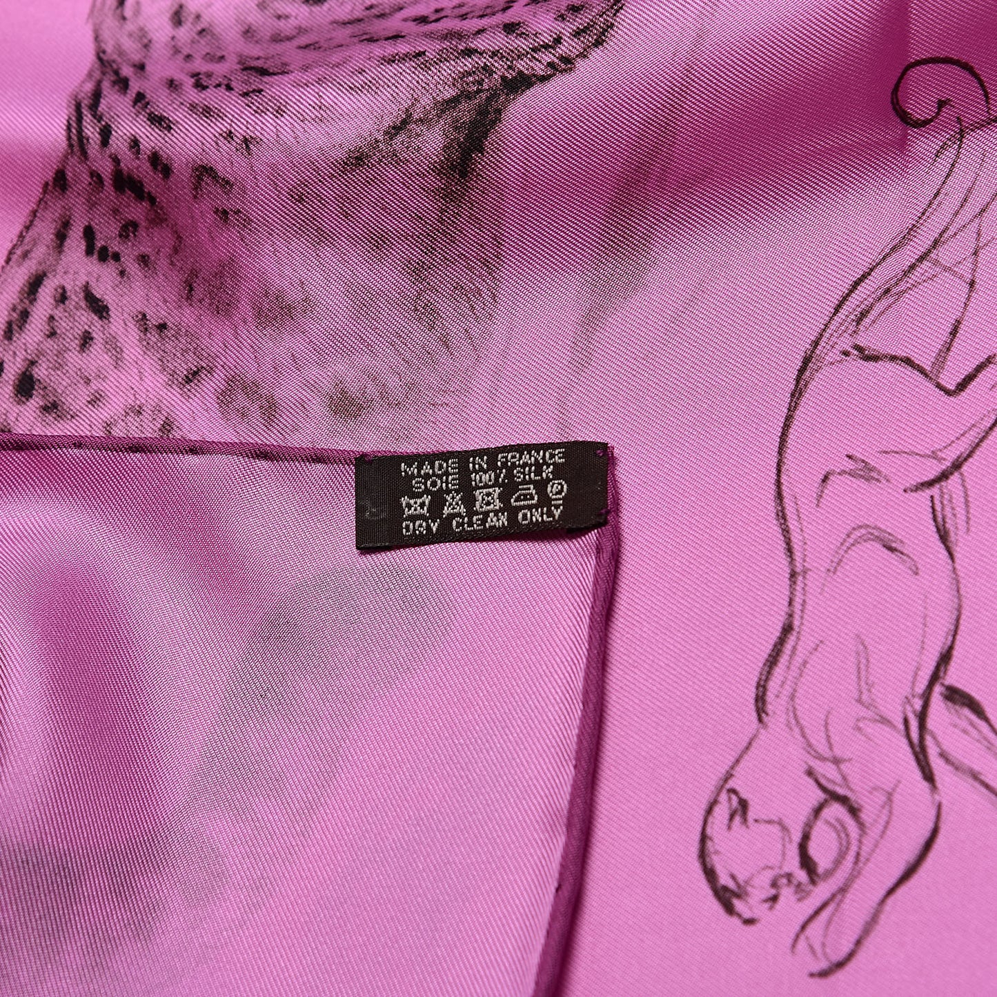 Silk Dans l'atelier de Robert Dallet Scarf 90 Rose Cyclamen Gris Sepia