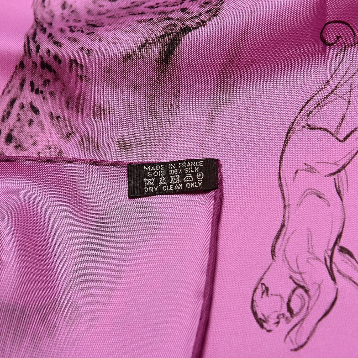 Hermes Silk Dans l'atelier de Robert Dallet Scarf 90 Rose Cyclamen Gris Sepia 5 of 6