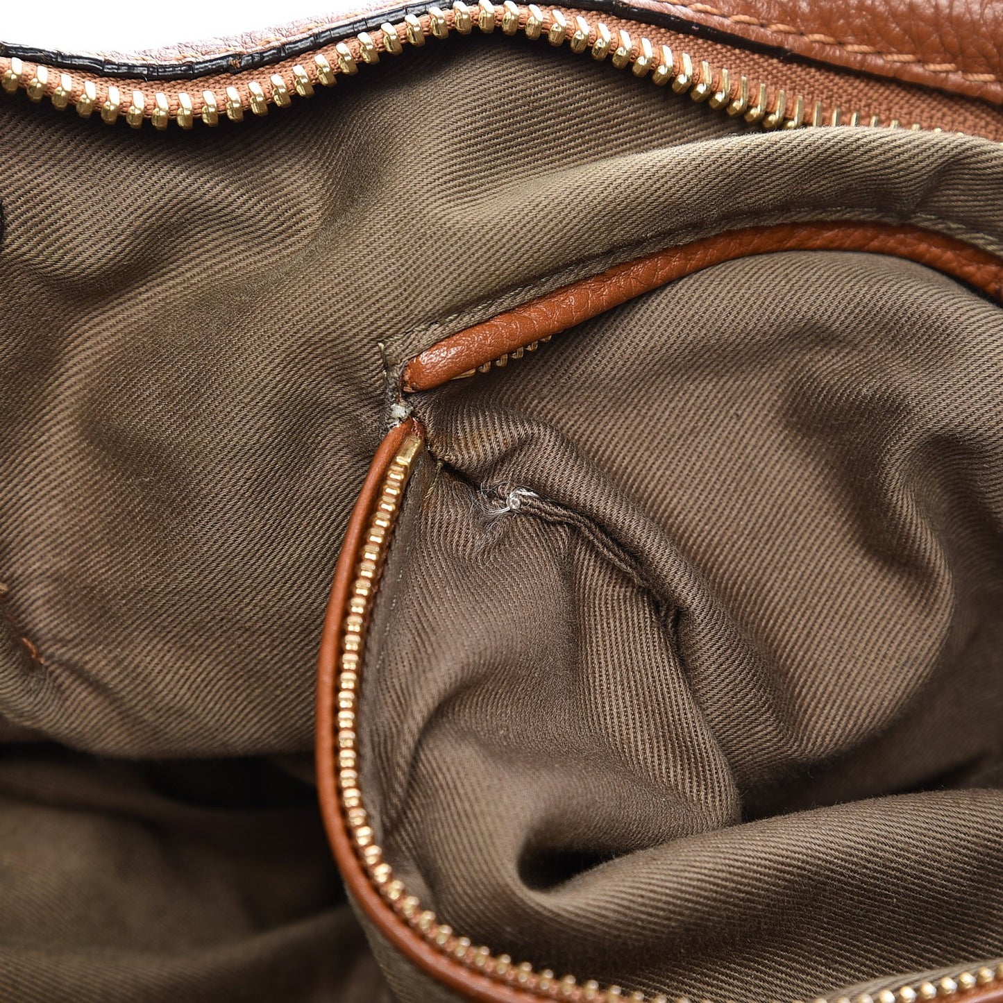 Calfskin Large Marcie Satchel Tan