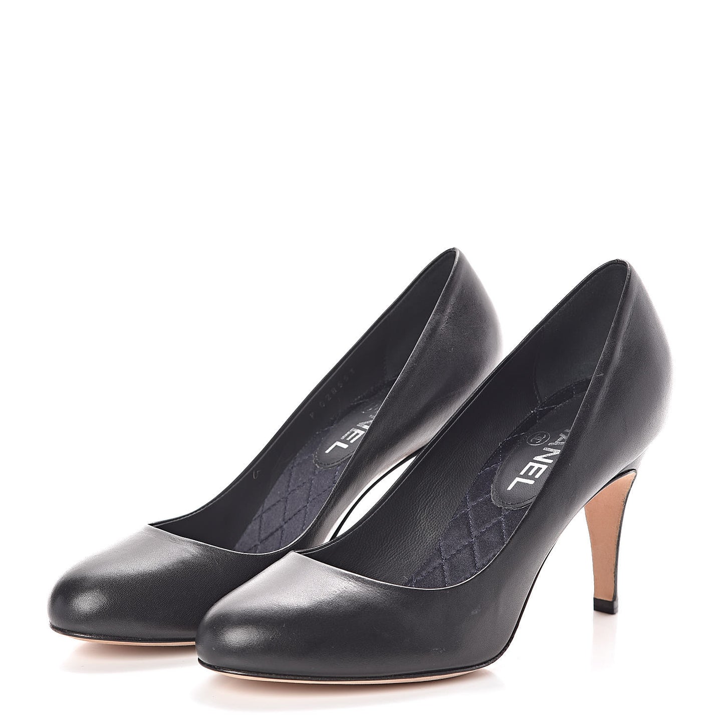 Lambskin Crystal CC Pumps 37 Black