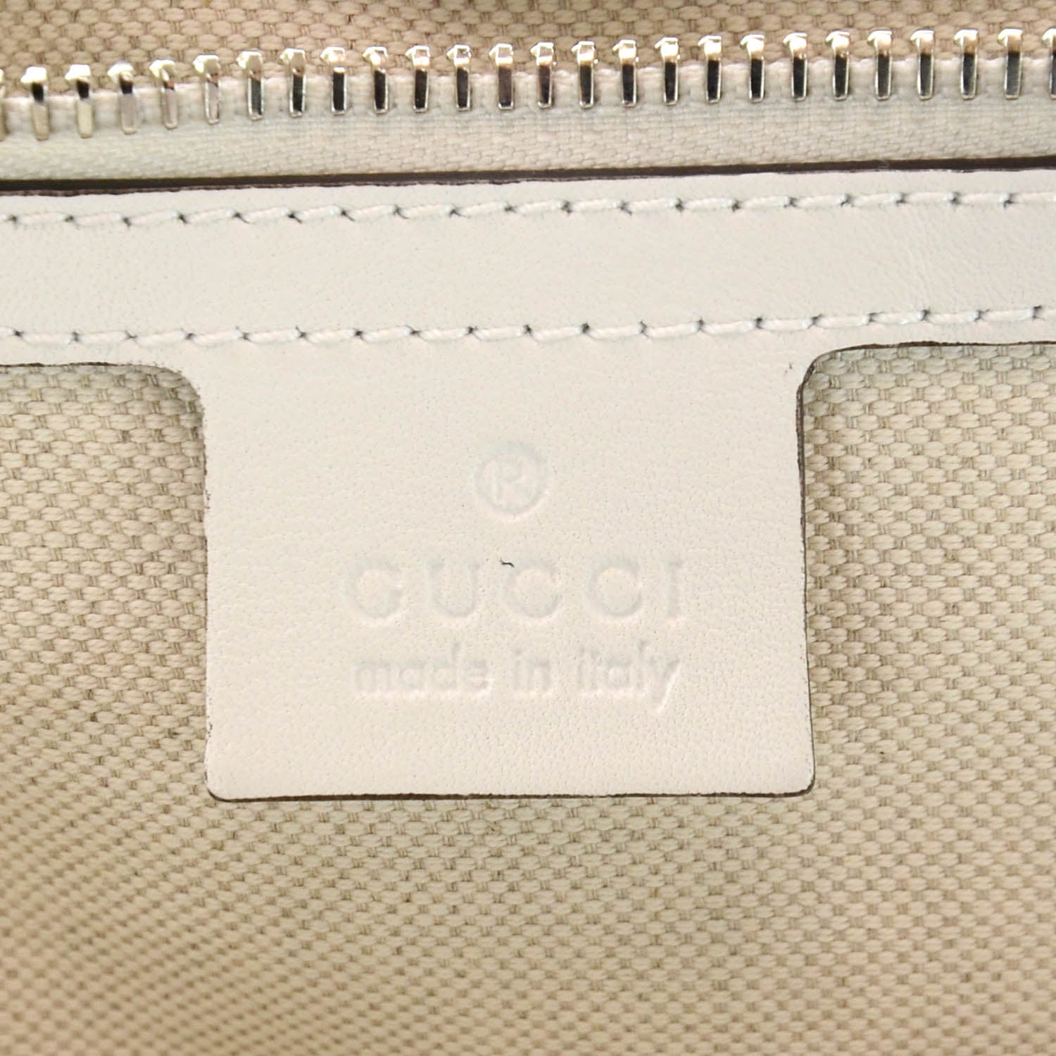 Gucci Mens Leather Nylon Strap Tote White Grey SS10 Runway 6 of 8