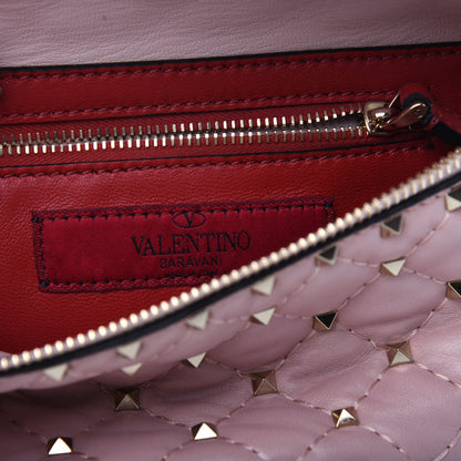 Valentino Garavani Lambskin Rockstud Spike Belt Bag 85 Water Rose 6 of 10