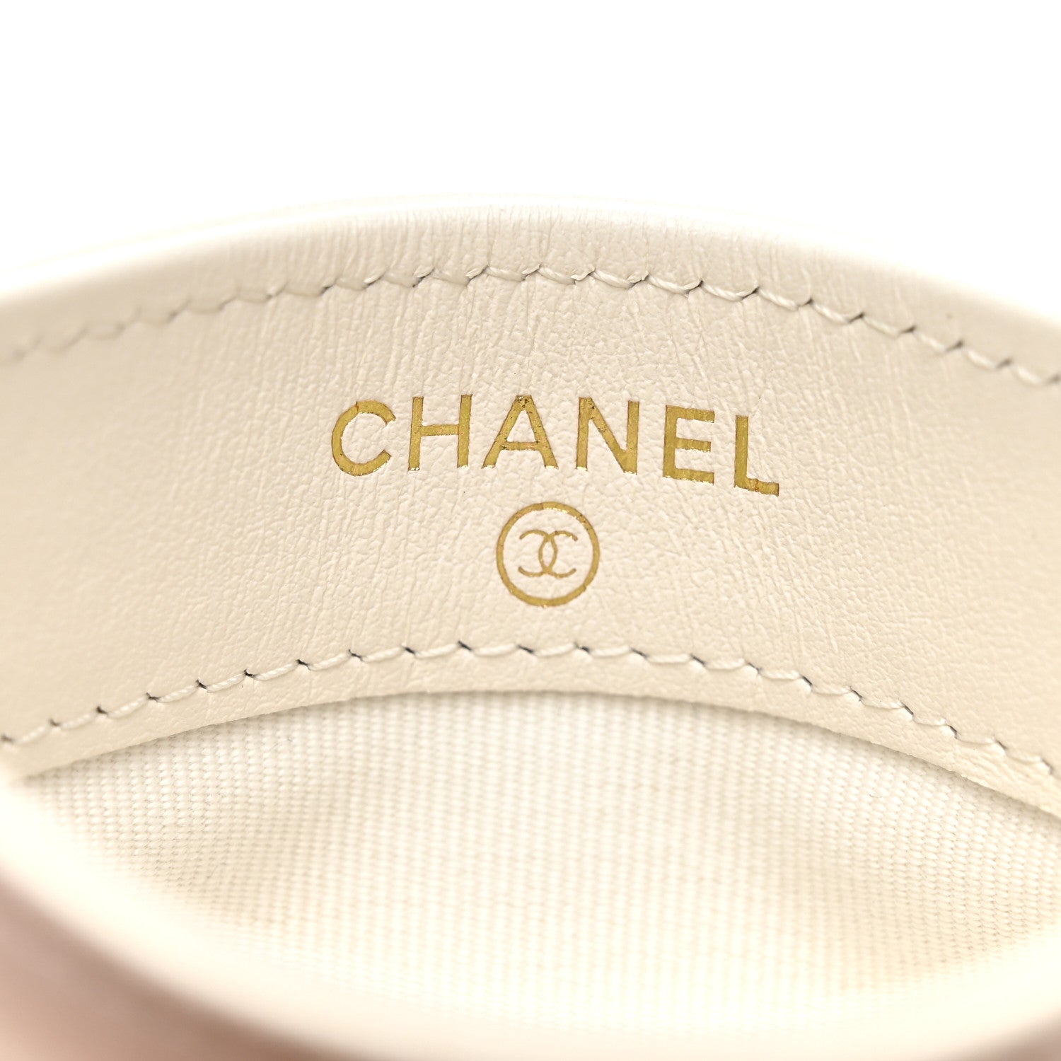 Chanel Lambskin Quilted Chanel 19 Card Holder White 6 of 8