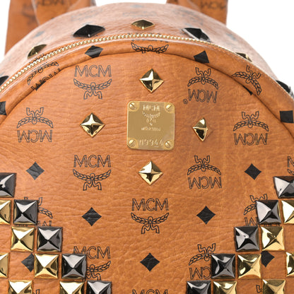 MCM Visetos Studded Medium Stark M Backpack Cognac 8 of 11