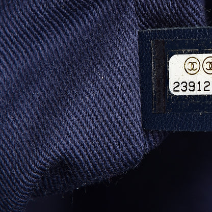 Chanel Canvas Sequin Large Deauville Tote Navy 7 of 11