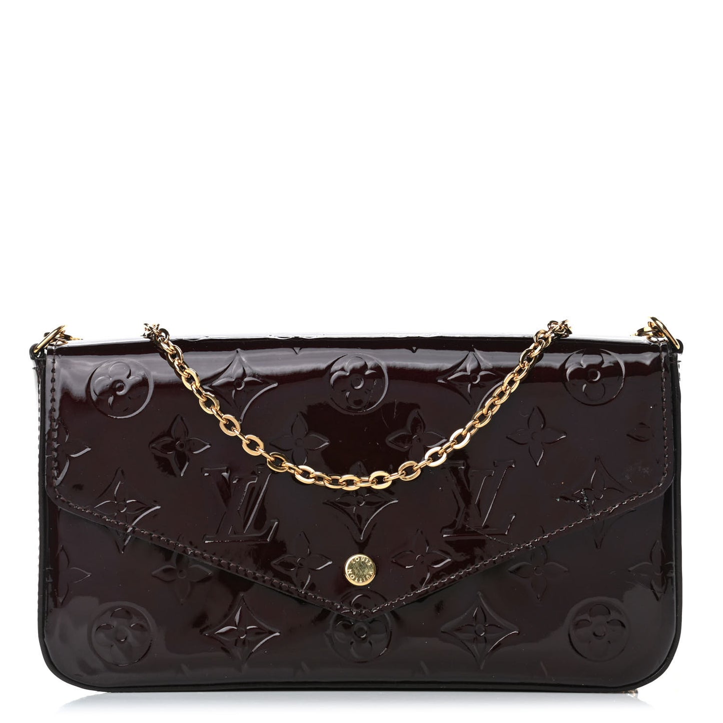 Vernis Pochette Felicie Chain Wallet Amarante