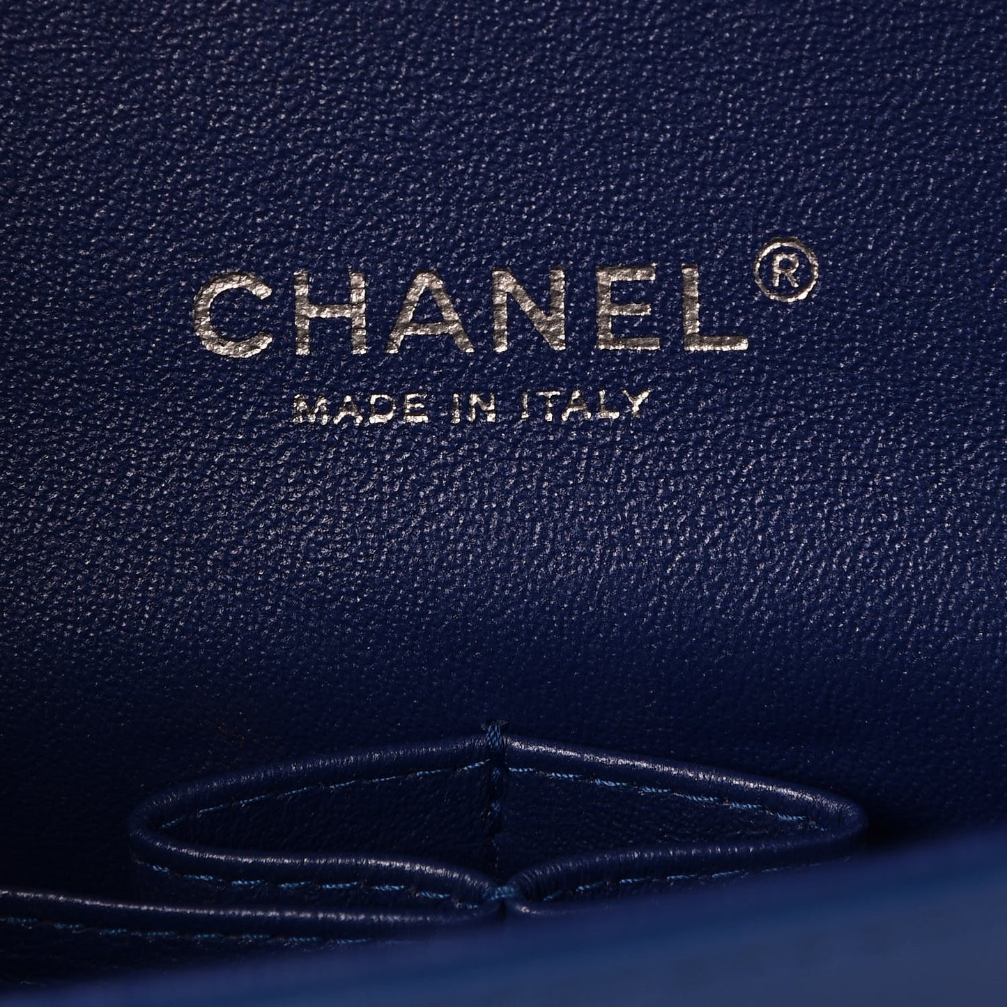Patent Quilted Maxi Double Flap Blue