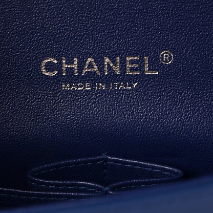 Chanel Patent Quilted Maxi Double Flap Blue 7 of 8