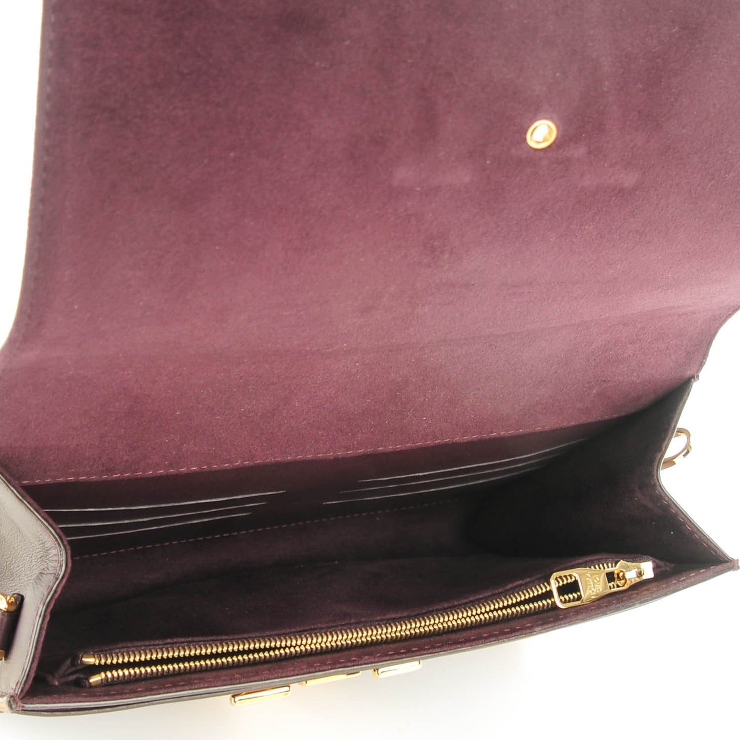 Calfskin Chain Louise GM Amarante