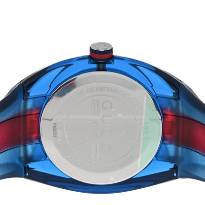 Gucci Stainless Steel Rubber 46mm Sync Web Quartz Watch Blue 4 of 5