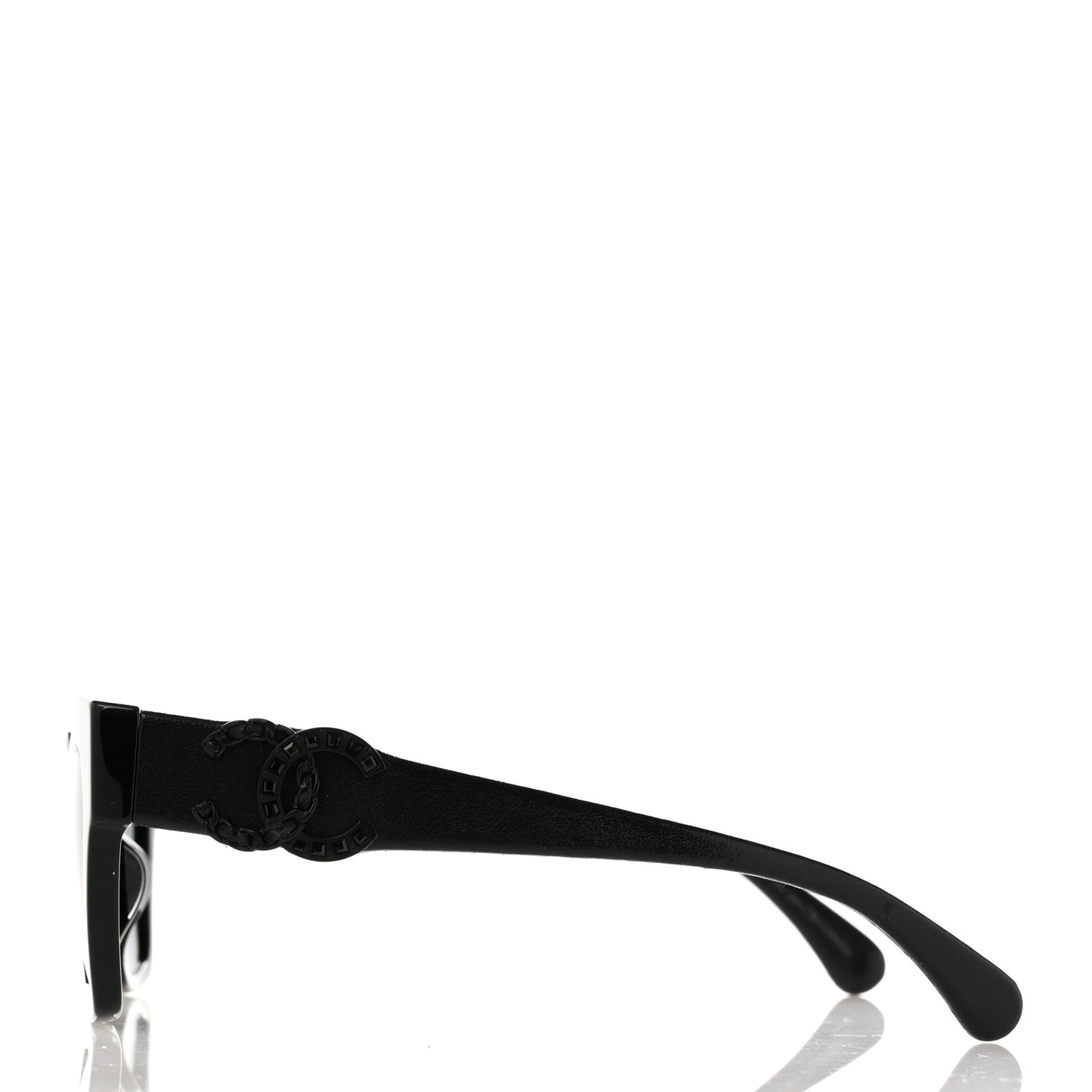 Acetate Square Cat Eye CC Sunglasses 5456 Black