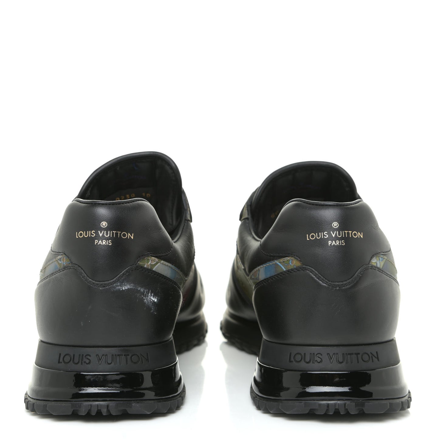Calfskin Iridescent Monogram Rivoli Sneakers 10 Black
