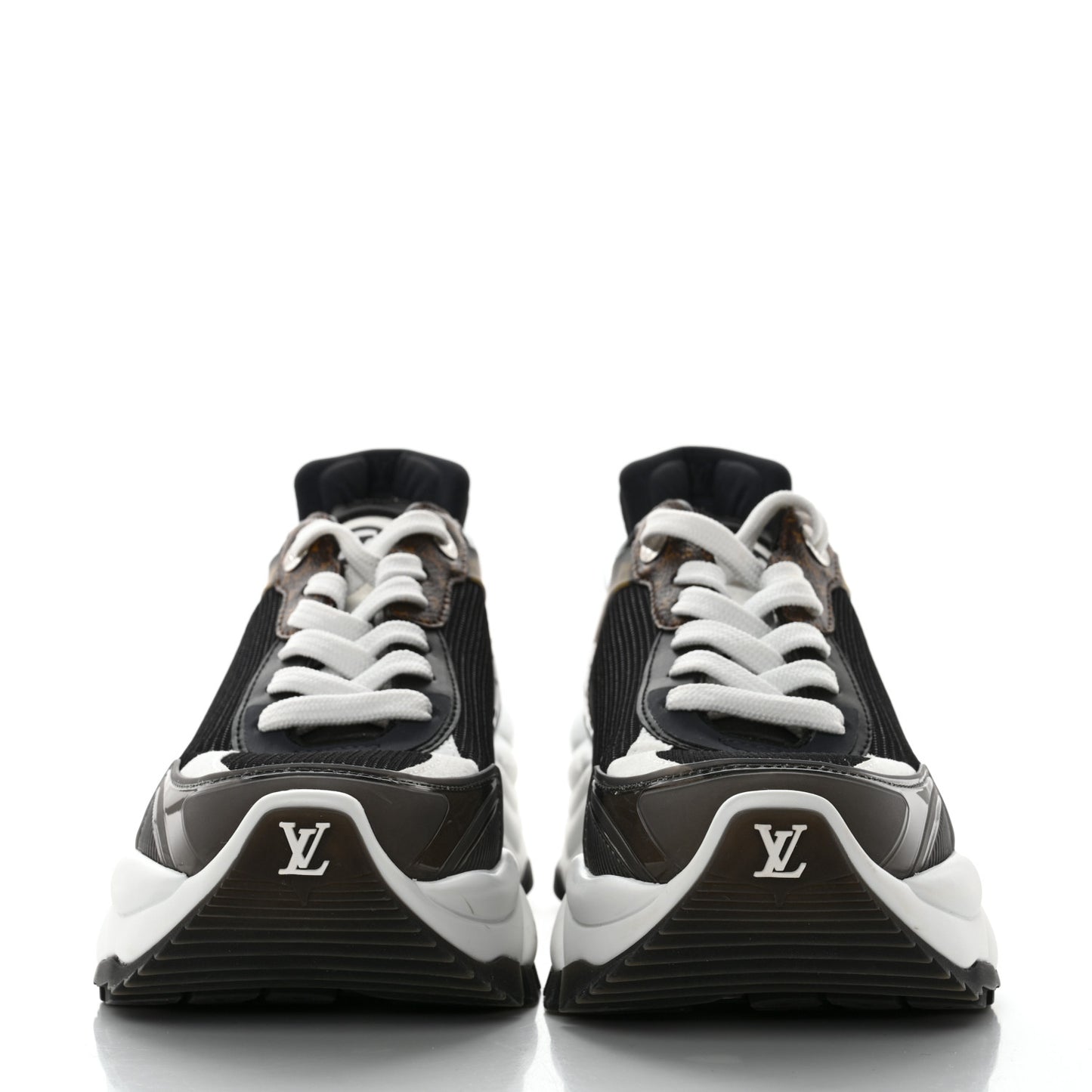 Monogram Calfskin Run 55 Sneakers 38 Black