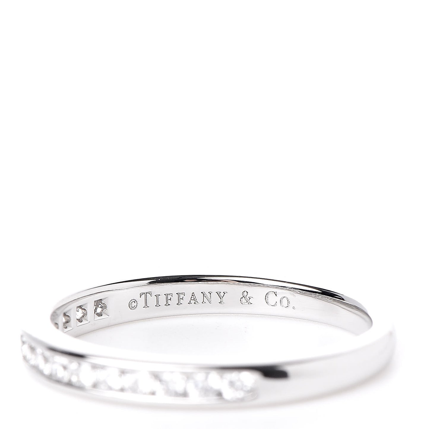 Platinum Diamond .22ctw Half Circle Wedding Band Ring 52 6