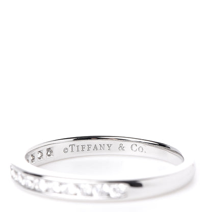 Tiffany Platinum Diamond .22ctw Half Circle Wedding Band Ring 52 6 5 of 6