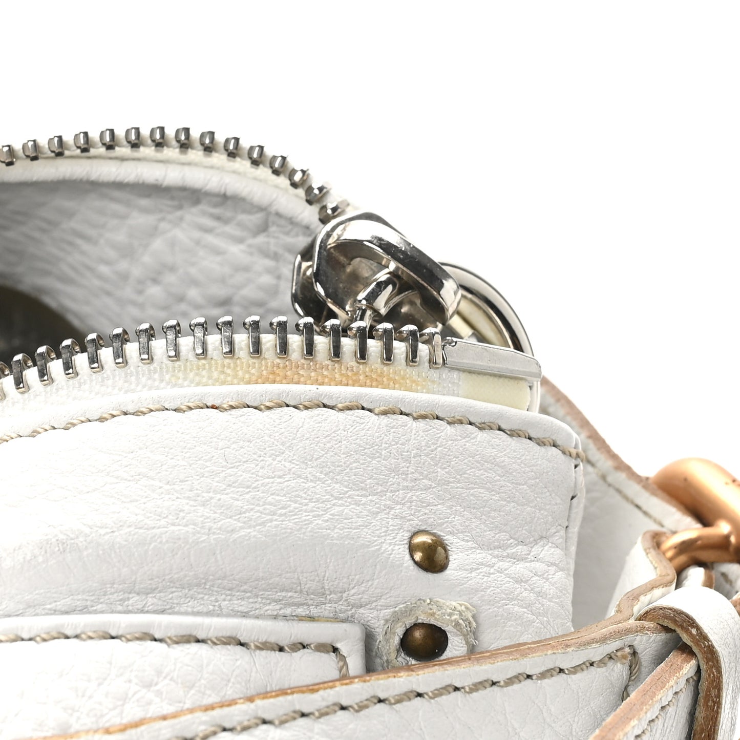 Calfskin Medium Paddington Satchel White
