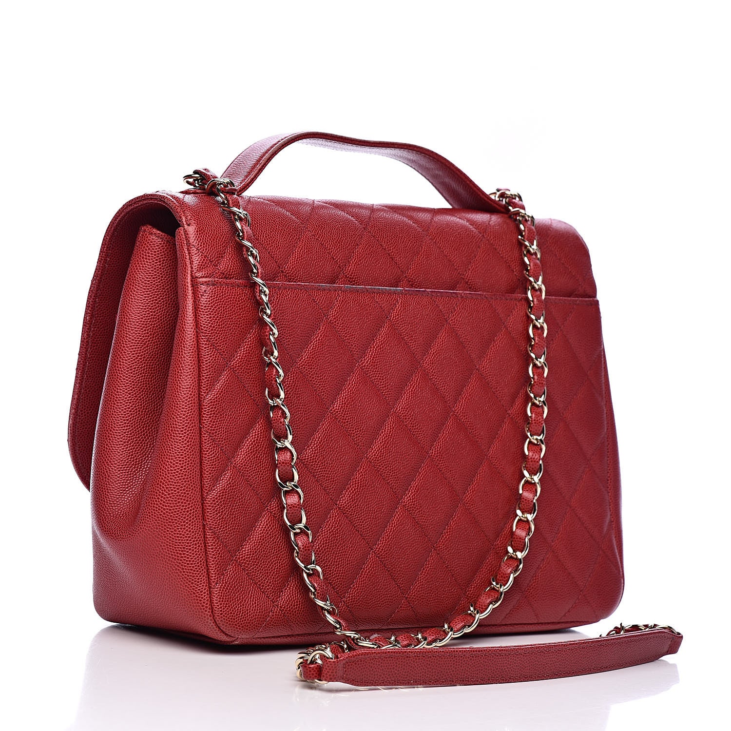 Chanel Caviar Quilted Large Business Affinity Flap Red 3 of 20