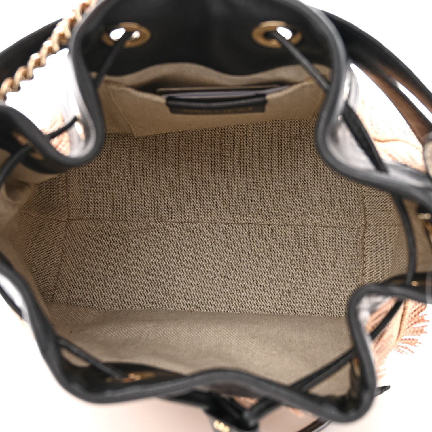 Jimmy Choo Raffia Fringe Snakeskin Juno Bucket Bag Black 5 of 9