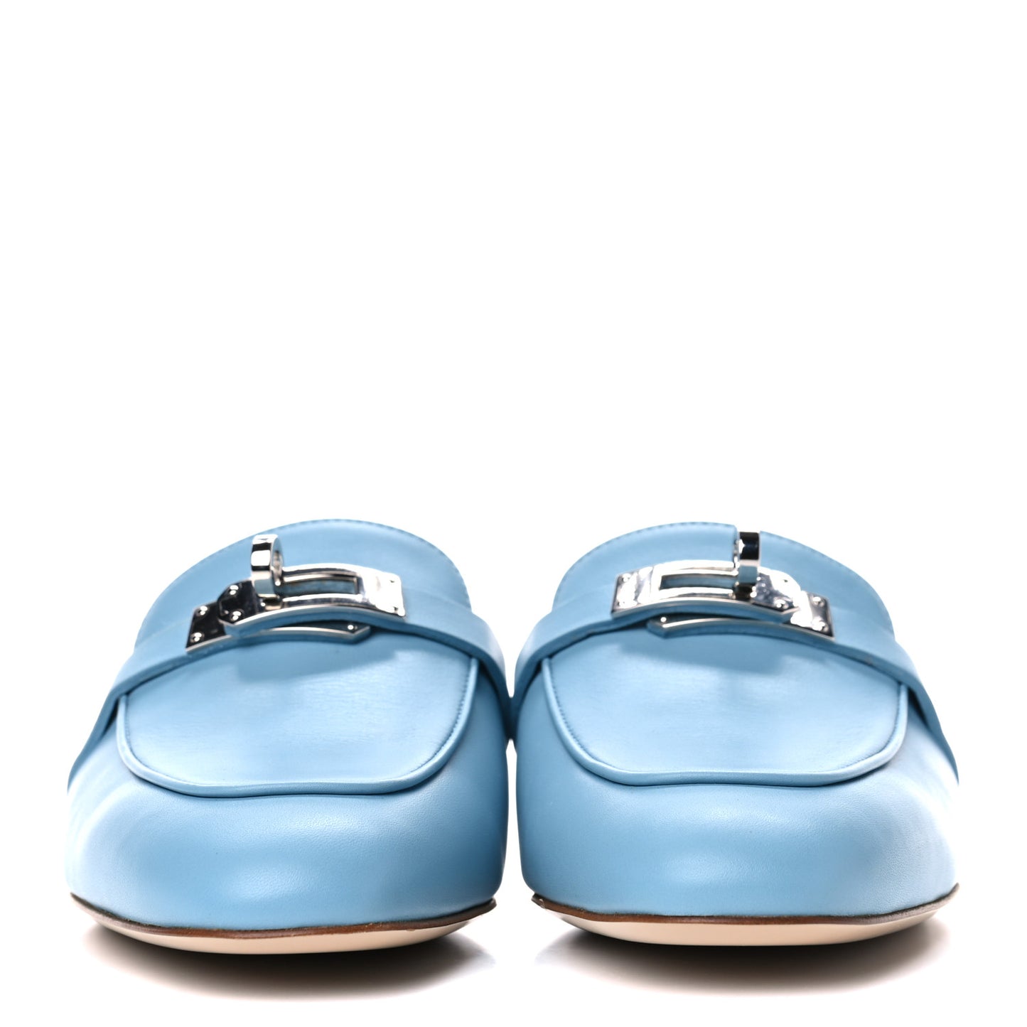 Calfskin Oz Mules 36 Ciel