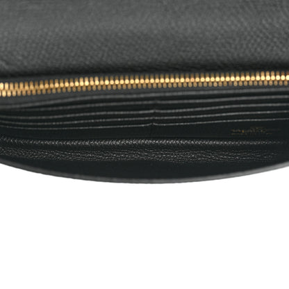 Valentino Garavani Grainy Calfskin VLogo Top Handle Wallet With Chain Black 5 of 8