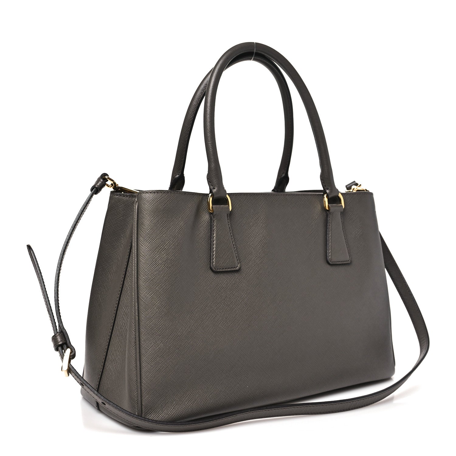 Prada Saffiano Lux Medium Tote Grafite 1835483 – FASHIONPHILE