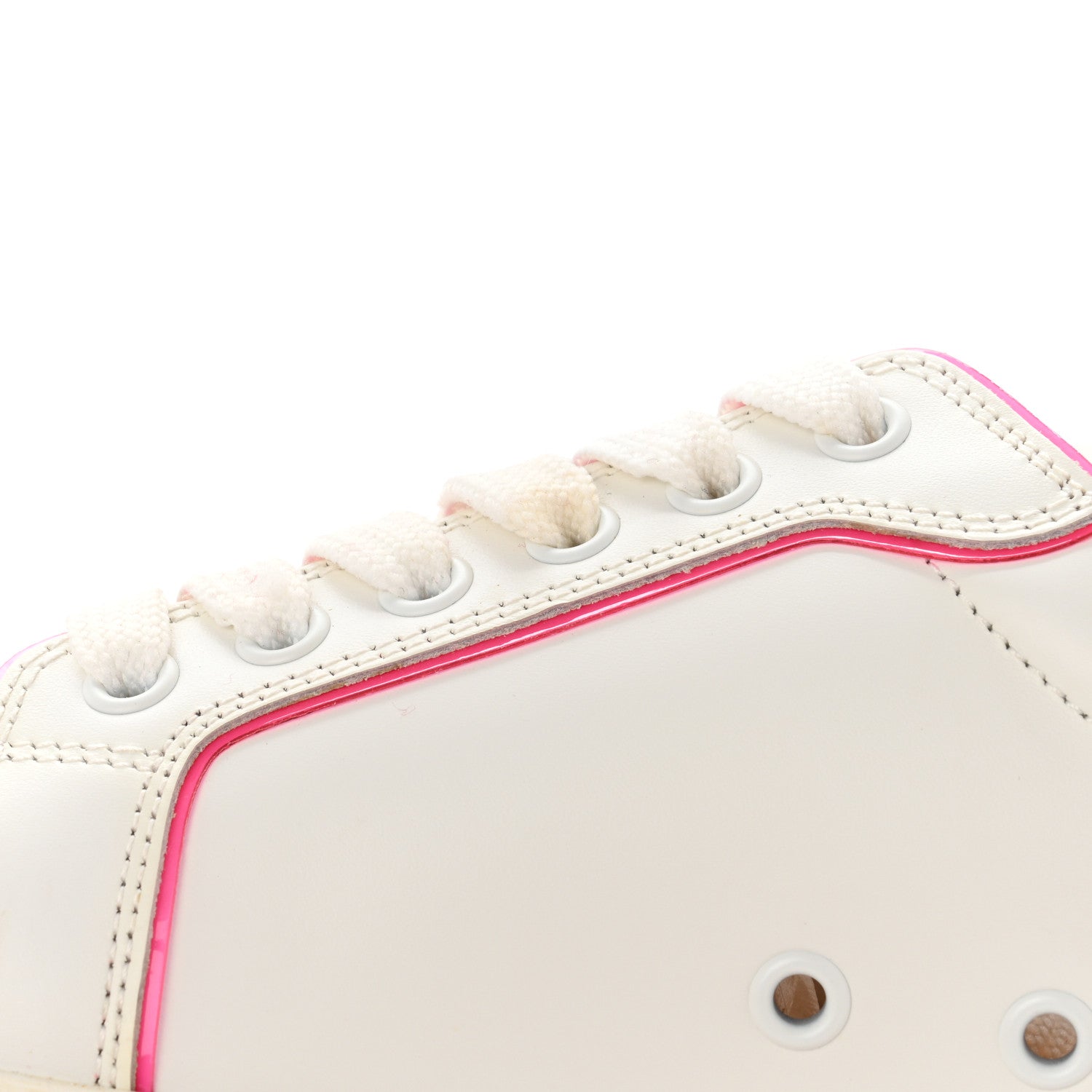 Christian Louboutin Calfskin Vieira Spikes Flat Sneakers 38 Bianco Rose 13 of 13