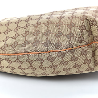 Gucci Monogram Horsebit Glam Hobo Tan 9 of 16