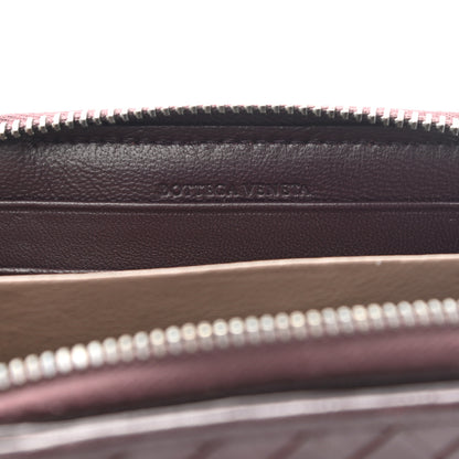 Bottega Veneta Nappa Intrecciato Zip Around Coin Purse Aubergine 6 of 9