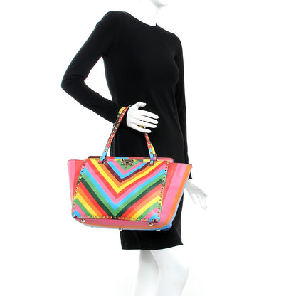Valentino Garavani Vitello 1973 Medium Rockstud Tote Multicolor 3 of 8