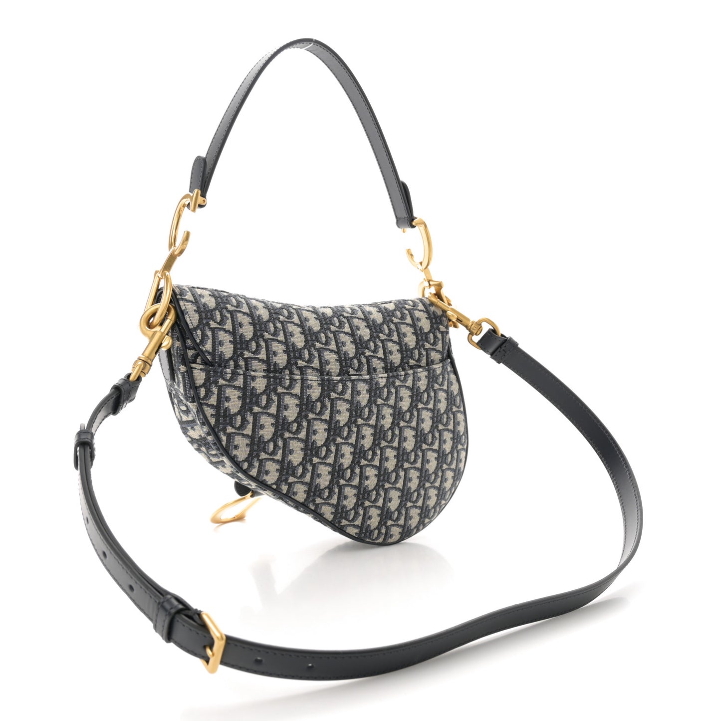 Oblique Saddle Bag With Strap Blue