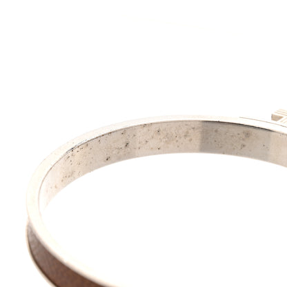 Hermes Lizard Kelly Lock Cadena Bracelet Brown 6 of 8