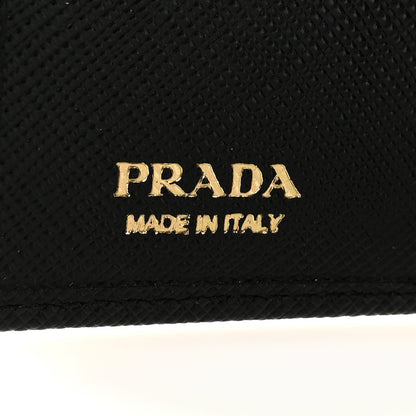Prada Saffiano Metal Bi-Fold Wallet  Black 6 of 7
