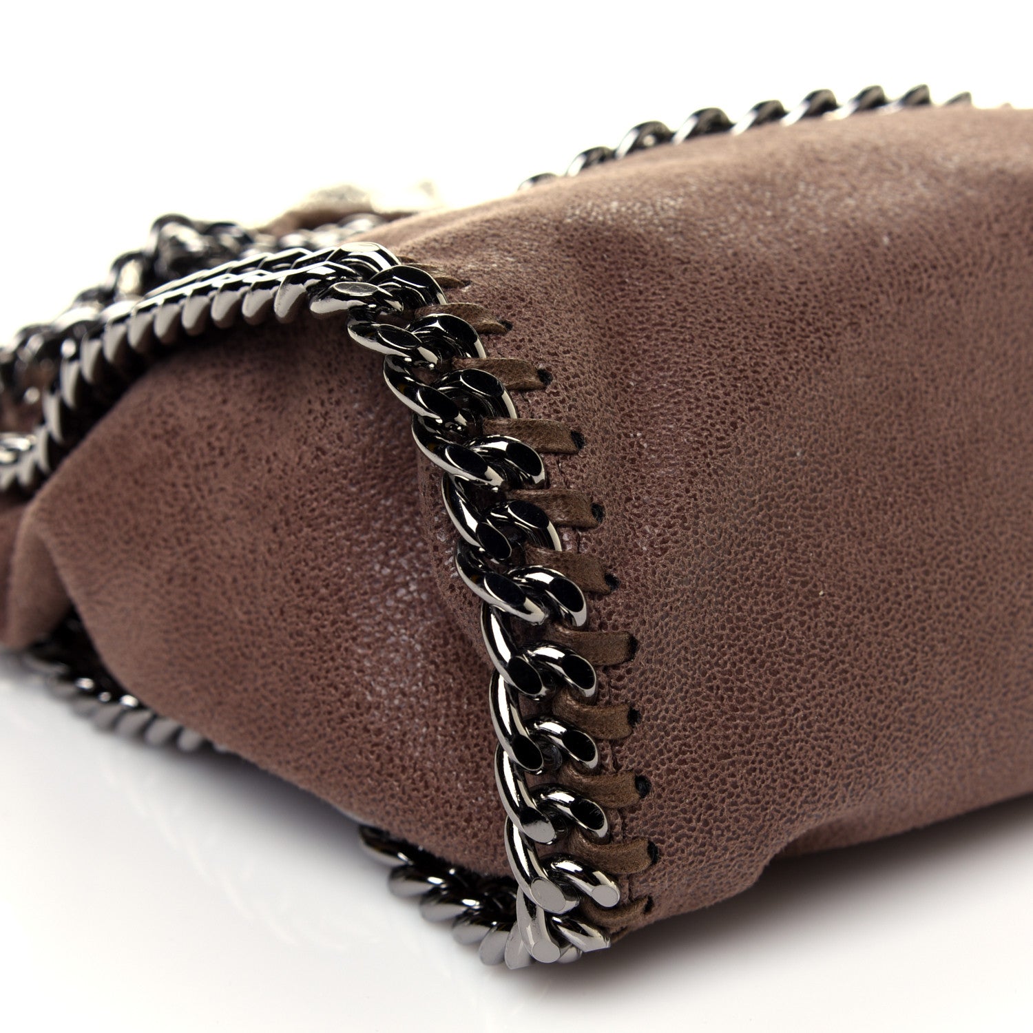Stella McCartney Shaggy Deer Mini Falabella Fold Over Tote Taupe 8 of 10