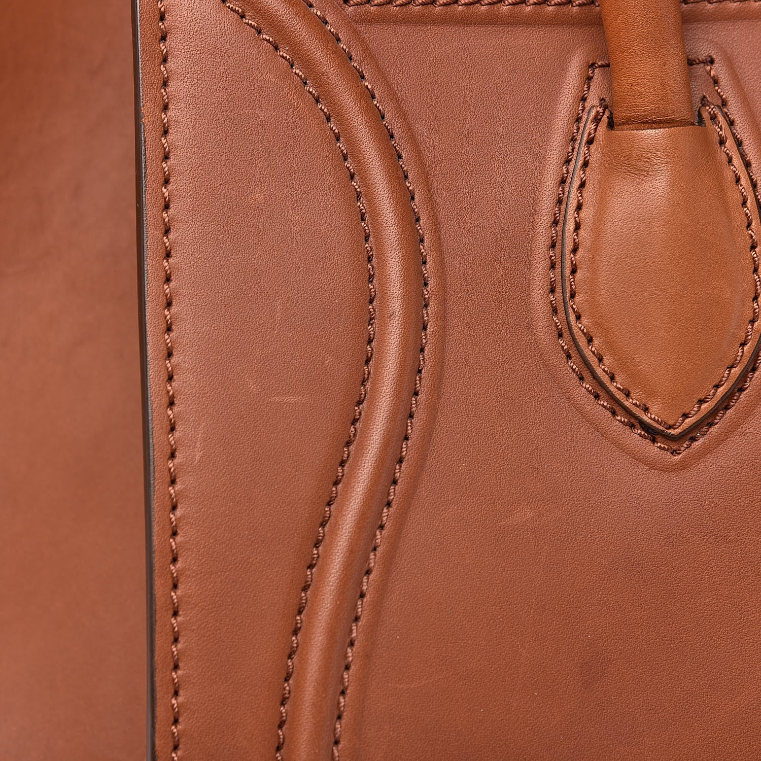 Celine Natural Calfskin Medium Phantom Luggage Tan 14 of 20