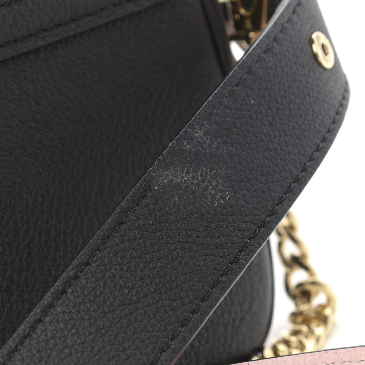 Grained Calfskin Lockme Tender Black