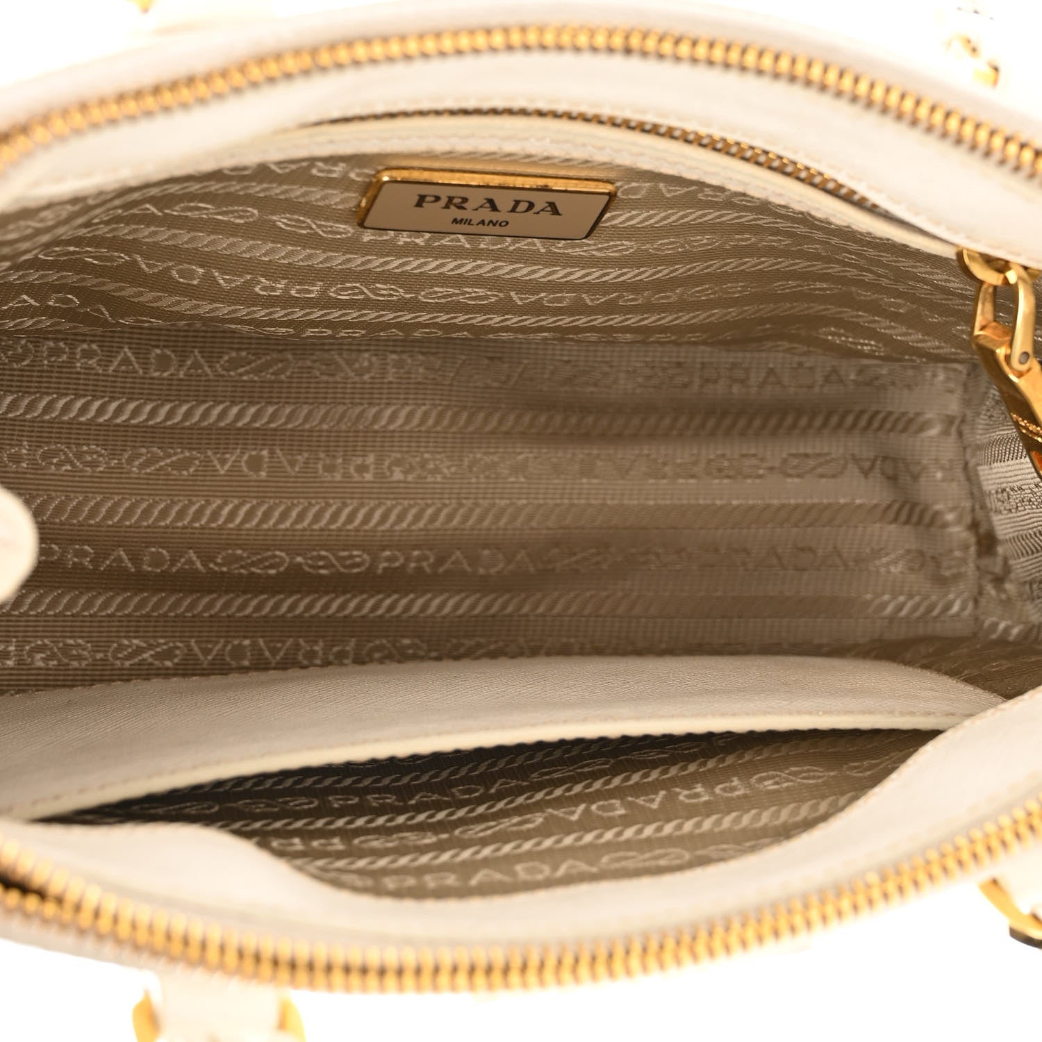 Prada Saffiano Small Galleria Double Zip Tote Talco 5 of 9