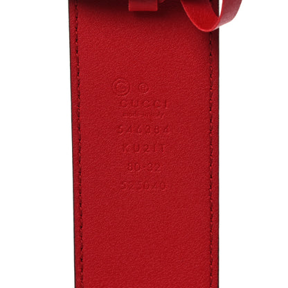 Gucci GG Plus Monogram Blooms Plaque Belt 80 32 Blue 3 of 4