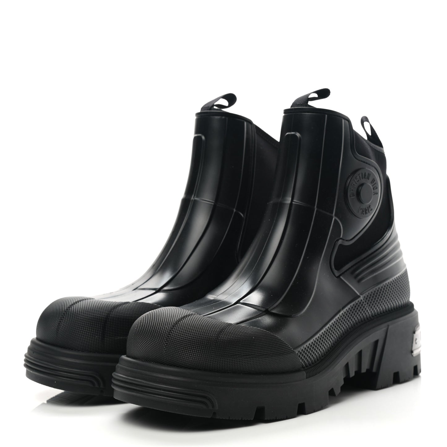Neoprene Rubber Dior Genesis 30mm Ankle Boots 39 Black